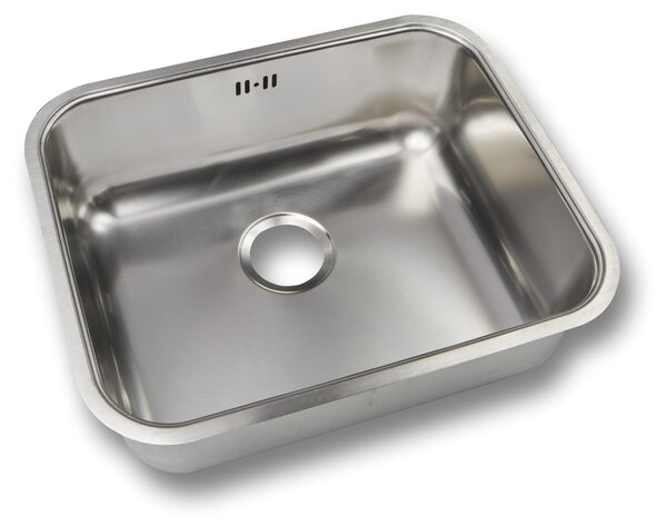 Lavello da cucina, con un solo vano, in acciaio inossidabile satinato