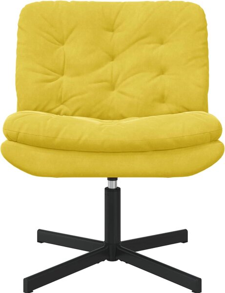 VidaXL Sedia girevole relax giallo 63 x 75 x 76 cm Velluto
