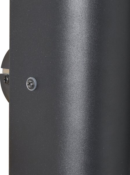 Lampada da parete moderna nera a 2 luci - Gotthard