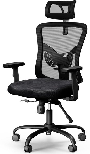 Sedia da ufficio ergonomica con rete traspirante e supporto lombare