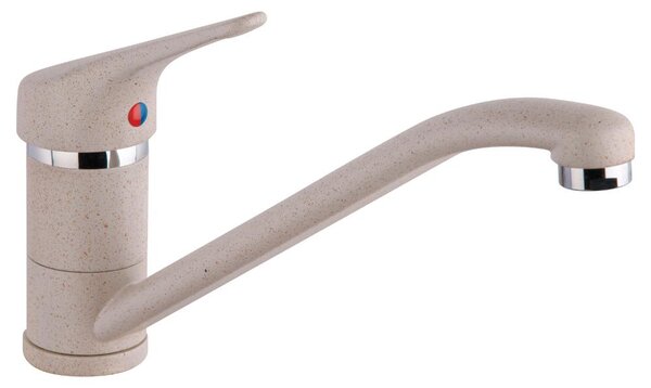 Schläfer 5106521 - Rubinetto per Cucina Granito Avena Triest, Miscelatore Monocomando per Lavello con Beccuccio Girevole a 360°, Connettori G 3/8 Pollici, Rubinetti per lavelli da Cucina, Ottone