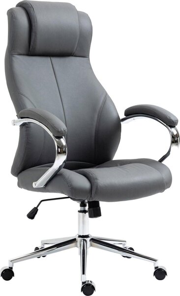 Sedia ergonomica per ufficio, sedia direzionale, sedia imbottita per coniugi - Design senza tempo | Colore: Grigio