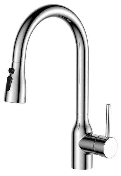 Solidchoice - Rubinetto da cucina estraibile con erogatore e due getti d'acqua