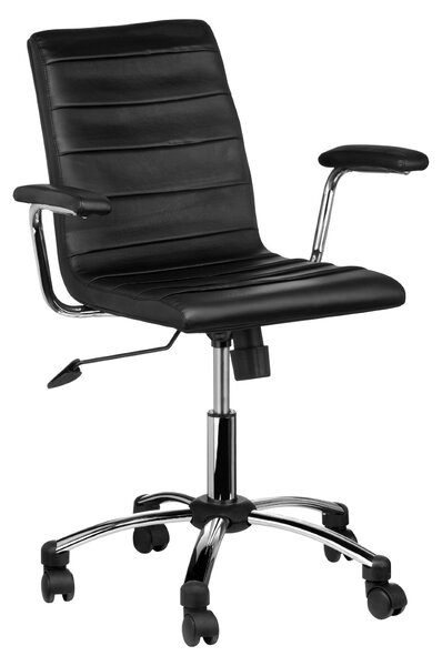 Sedia da ufficio ergonomica con braccioli, dimensioni 91 x 61 x 57 cm, colore nero