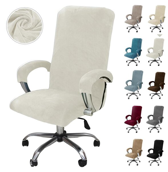 Solidchoice - Copertura per sedia da ufficio, in velluto elasticizzato - Copertura rimovibile - Adatta per sedie da gaming - Sedia girevole - Protezione - Prolunga la durata - Copertura per sedia