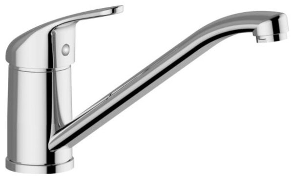 Schläfer 35994010 | Rubinetto per Lavello Cucina Cromo Triest con Beccuccio Girevole a 360° Connettori 3/8, Aeratore Risparmio acqua compatibile con Neoperl, Miscelatore Monocomando in Ottone
