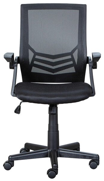 Sedia da ufficio ergonomica con rivestimento in rete, colore nero