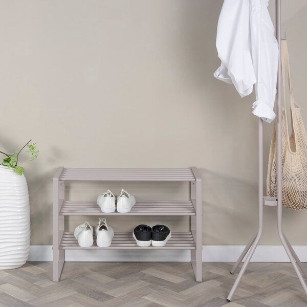 Scarpiera grigio tortora in metallo 70x48,5x29 cm Rex – Spinder Design