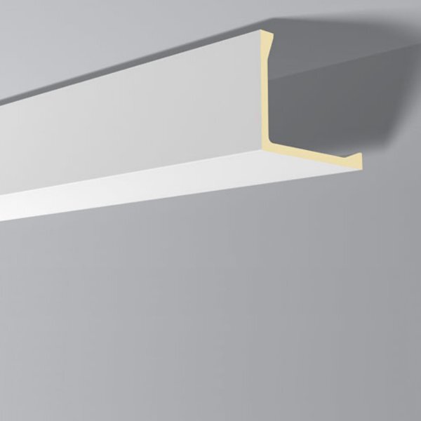 Modanatura di copertura NMC L2 ARSTYL Noel Marquet Battiscopa decorativo Cornice del soffitto Modanatura decorativa moderna bianca 2 m