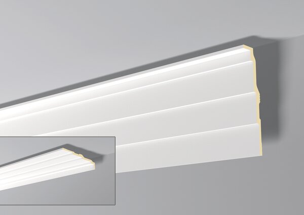 Modanatura del soffitto NMC AD21 ARSTYL Noel Marquet Battiscopa decorativo Battiscopa decorativo moderno colore bianco 2 m