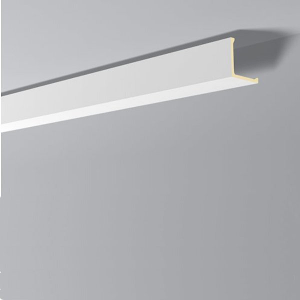 Modanatura di copertura NMC L4 ARSTYL Noel Marquet Battiscopa decorativo Cornice del soffitto Modanatura decorativa moderna bianca 2 m