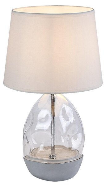 Rabalux 74227 Lampada da tavolo Apolonia E27 1x MAX 40 vetro tessile bianco