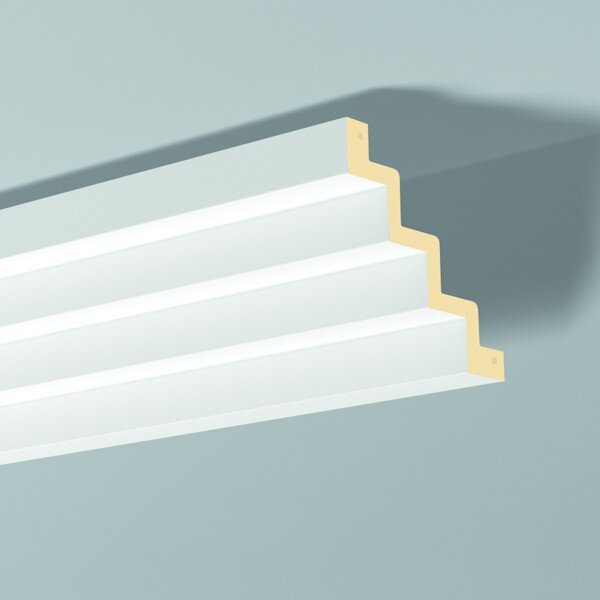 Modanatura del soffitto NMC Z51 ARSTYL Noel Marquet Battiscopa decorativo Battiscopa decorativo moderno bianco 2 m