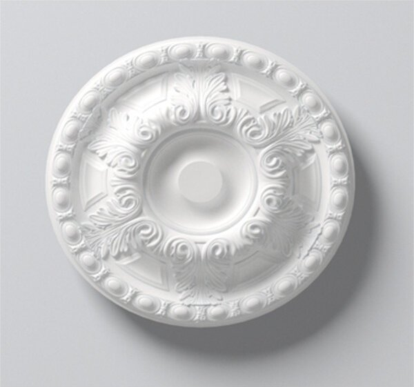 Rosone da soffitto NMC R8 ARSTYL Noel Marquet Elemento decorativo classico colore bianco diametro 49,5 cm