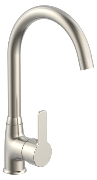 Rubinetto da cucina eisl DIZIANI, rubinetto da cucina a risparmio energetico, miscelatore da cucina girevole a 360°, look acciaio inox