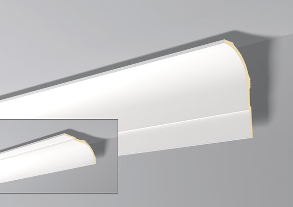 Modanatura del soffitto NMC AD22 ARSTYL Noel Marquet Modanatura decorativa Illuminazione indiretta moderna colore bianco 2 m