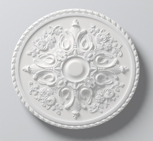 Rosone da soffitto NMC R12 ARSTYL Noel Marquet Elemento decorativo classico colore bianco diametro 82,5 cm