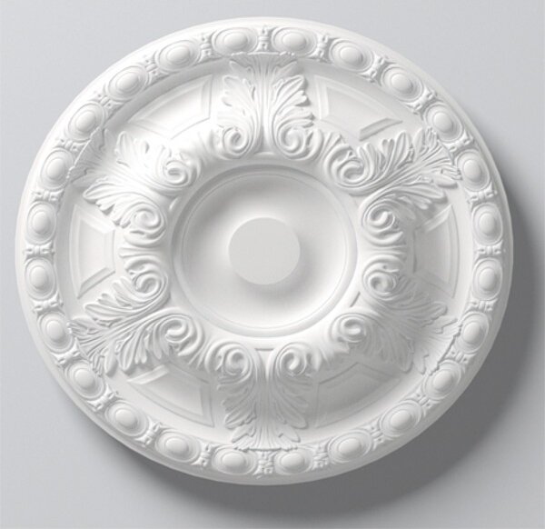 Rosone da soffitto NMC R18 ARSTYL Noel Marquet Elemento decorativo classico colore bianco diametro 60 cm