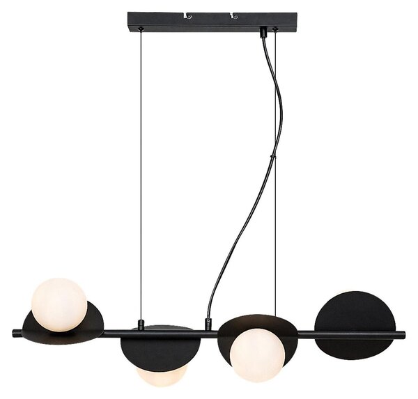 Rabalux 72225 Lampade a sospensione Jules G9 4x MAX 5 metallo vetro nero