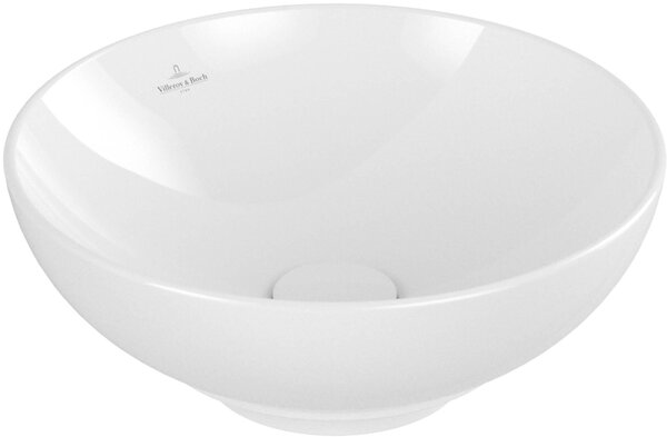 Villeroy & Boch Loop&Friends - Lavabo da appoggio, diametro 380 mm, con sfioratore, bianco alpino 4A450001