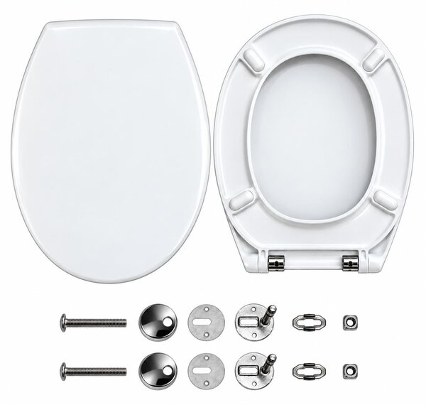Sedile WC Ramm compatibile con Villeroy & Boch Omnia Classic, sedile WC in resina termoplastica antibatterica, coperchio WC con chiusura ammortizzata Soft Close