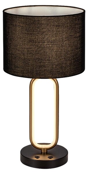 Rabalux 74044 Lampade da tavolo Domiro LED 8+ E27 1X MAX 60 metallo tessile oro