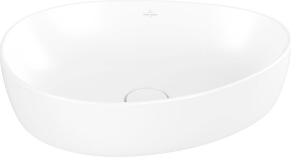 V&B lavabo da appoggio ANTAO 51x40cm, asimmetrico, senza sfioratore, bianco C-plus