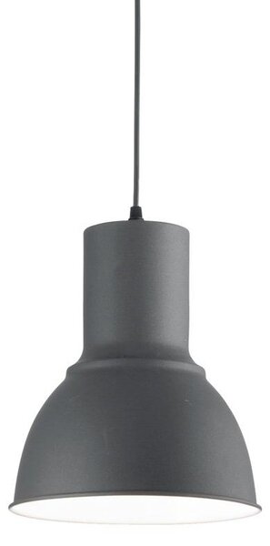 Sospensione Industrial-Minimal Breeze Metallo Grigio 1 Luce E27 D23,5Cm