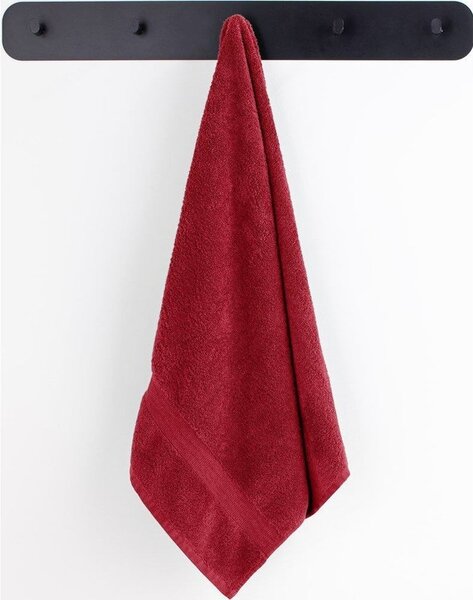 Asciugamani e teli da bagno in spugna di cotone rosso in un set di 4 pezzi Marina - DecoKing