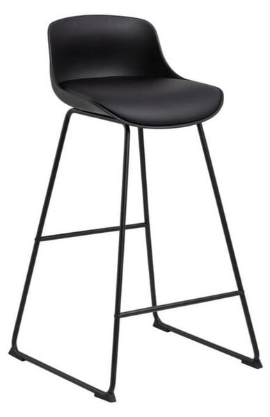 Sgabello da bar nero (altezza della seduta 76 cm) Tina – Actona