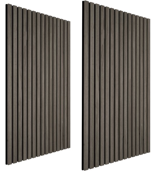 TecTake GmbH 405391 set di 2 pannelli acustici sonic wall effetto legno - rovere grigio