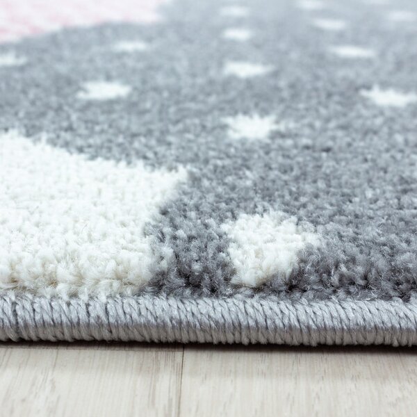 Tappeto per bambini rosa-grigio 80x150 cm Bambi - Ayyildiz Carpets