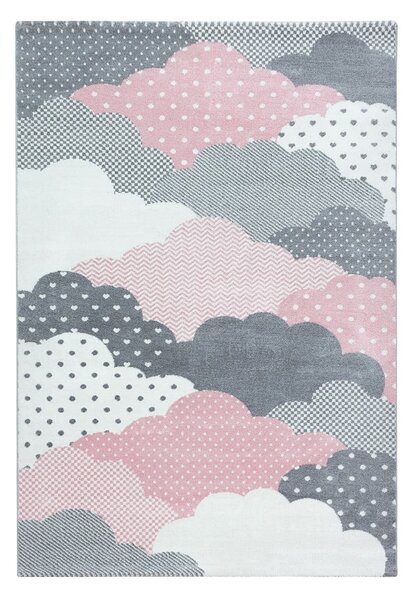 Tappeto per bambini rosa-grigio 80x150 cm Bambi - Ayyildiz Carpets