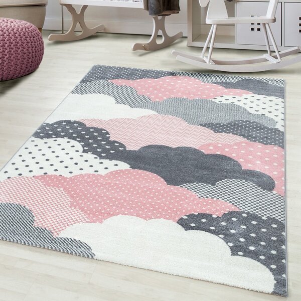 Tappeto per bambini rosa-grigio 80x150 cm Bambi - Ayyildiz Carpets
