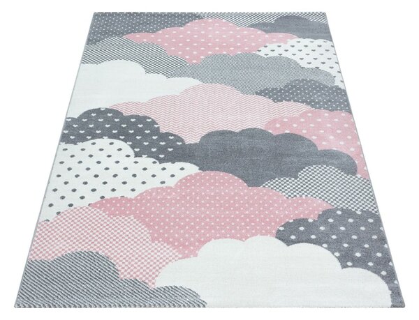 Tappeto per bambini rosa-grigio 80x150 cm Bambi - Ayyildiz Carpets