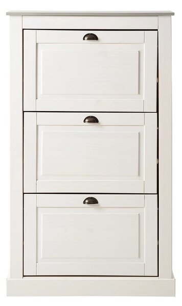 Scarpiera bianca in legno di pino Toby - Støraa