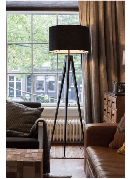 Lampada da terra a treppiede nera - Zuiver