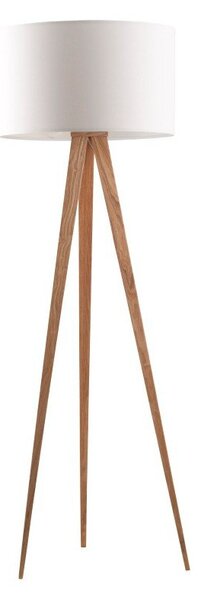 Lampada da terra bianca Tripod Wood, ø 50 cm - Zuiver