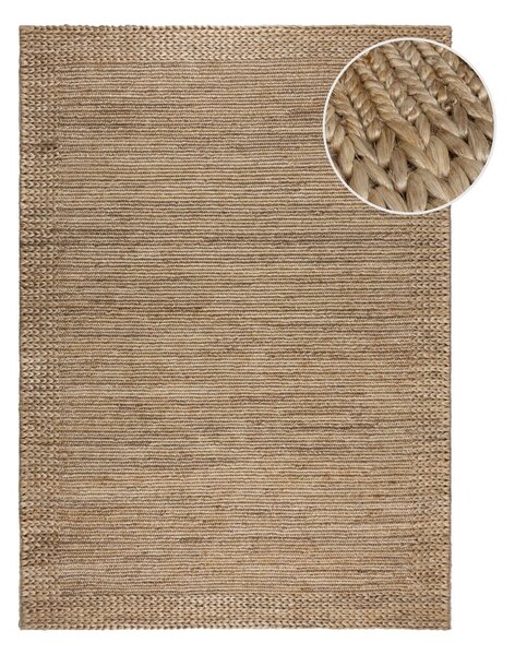 Tappeto in kenaf tessuto a mano in colore naturale 120x170 cm Drew Border - Flair Rugs