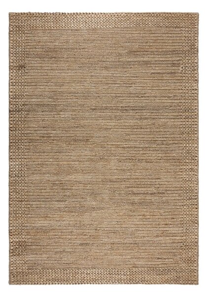 Tappeto in kenaf tessuto a mano in colore naturale 120x170 cm Drew Border - Flair Rugs