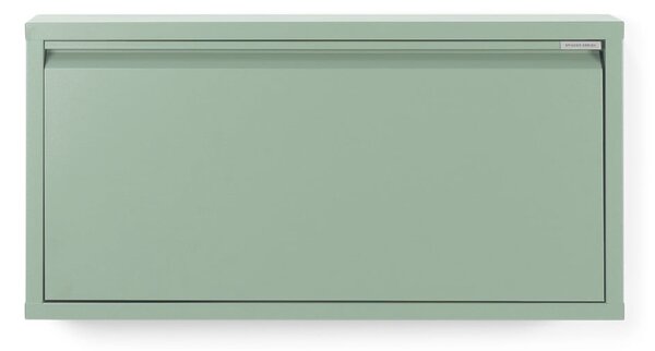 Scarpiera verde polveroso in metallo con ante ribaltabili 75x37,5x12,5 cm Billy – Spinder Design
