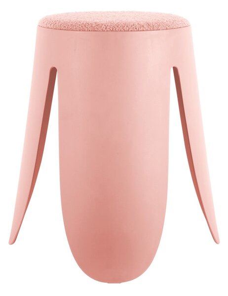 Sgabello in plastica rosa chiaro Savor - Leitmotiv