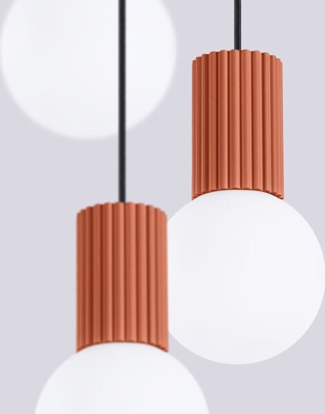 Sollux SL.1730 - Lampadario a sospensione con filo HALO 3xG9/8W/230V diametro 25 cm arancione