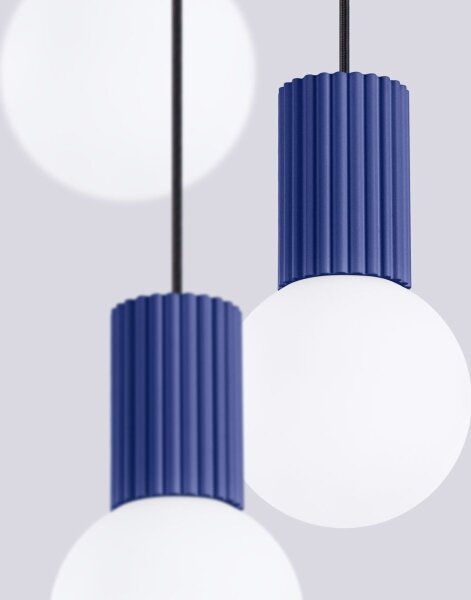 Sollux SL.1740 - Lampadario a sospensione con filo HALO 3xG9/8W/230V diametro 25 cm blu