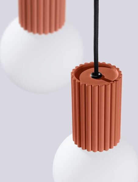 Sollux SL.1730 - Lampadario a sospensione con filo HALO 3xG9/8W/230V diametro 25 cm arancione