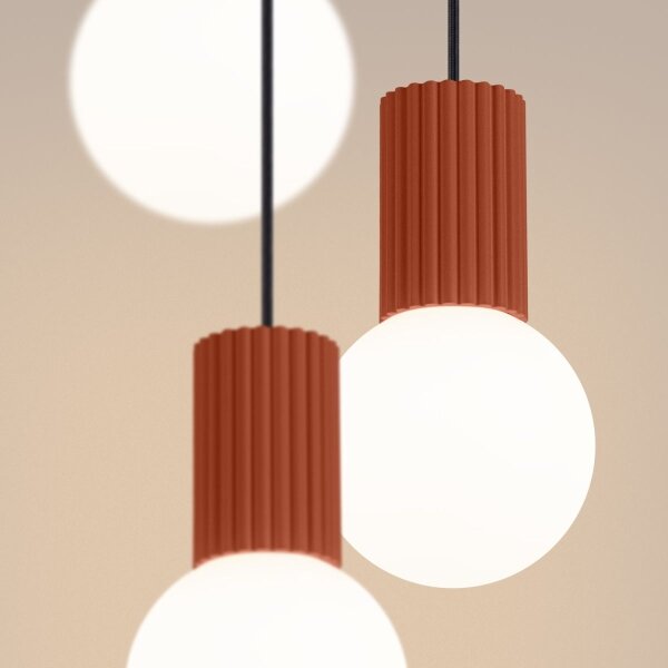 Sollux SL.1730 - Lampadario a sospensione con filo HALO 3xG9/8W/230V diametro 25 cm arancione