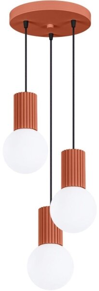Sollux SL.1730 - Lampadario a sospensione con filo HALO 3xG9/8W/230V diametro 25 cm arancione