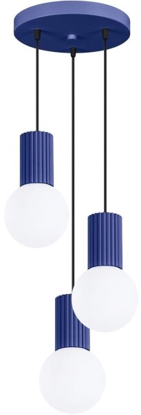 Sollux SL.1740 - Lampadario a sospensione con filo HALO 3xG9/8W/230V diametro 25 cm blu