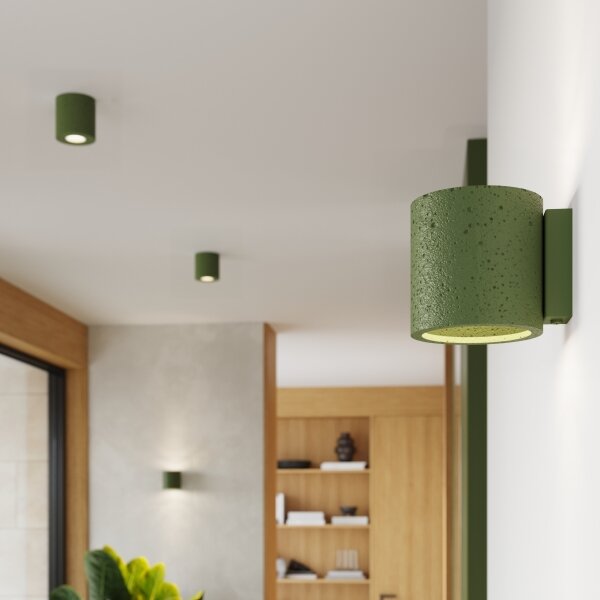 Sollux SL.1841 - Faretto ORBIS 1xGU10/10W/230V cemento/verde