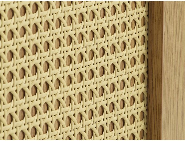 Cassettiera bassa effetto rovere colore naturale 140x80 cm Pensacola - Unique Furniture